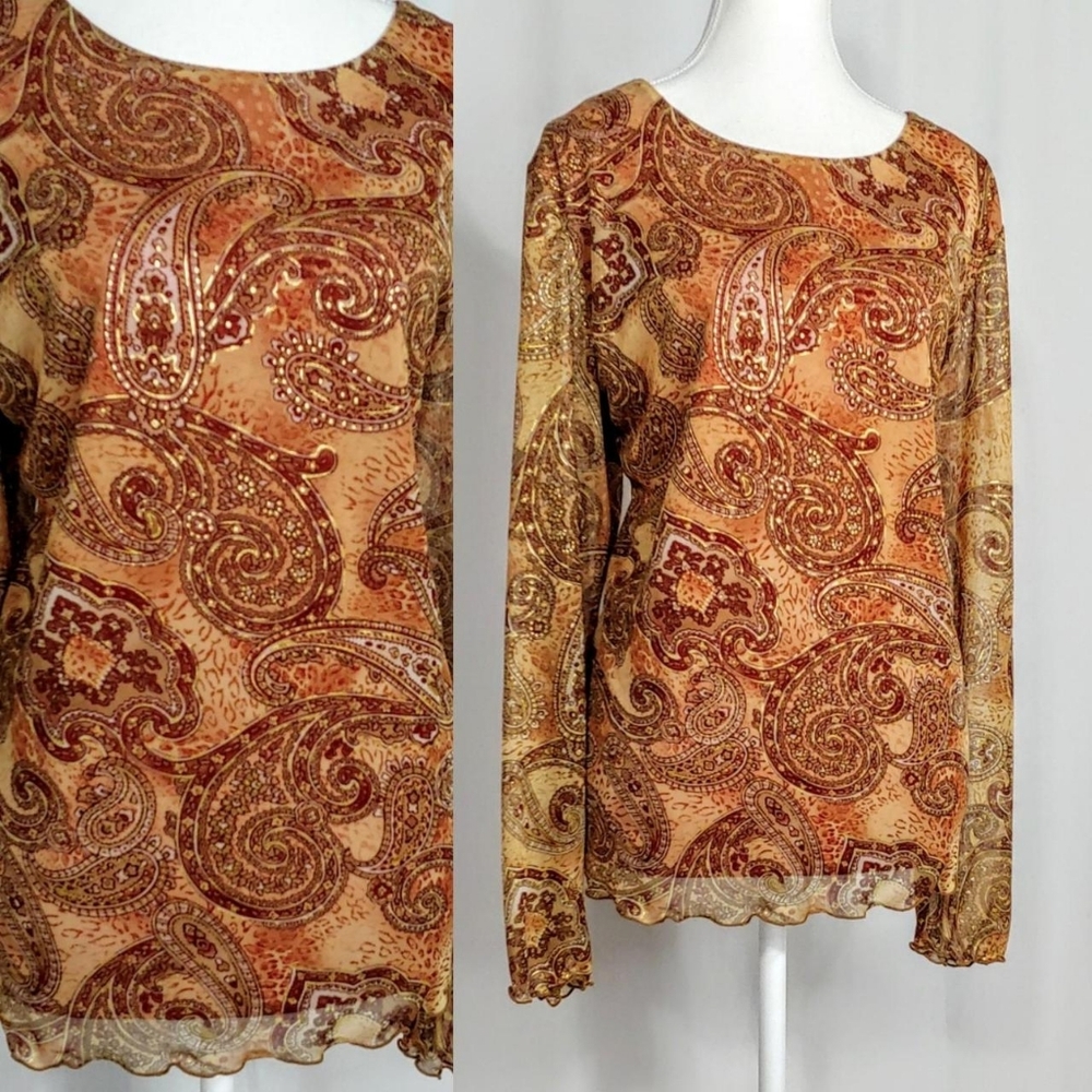 SOLD Y2k vintage whimsigoth paisley top